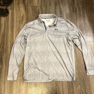 Grey Under armour long sleeve polo